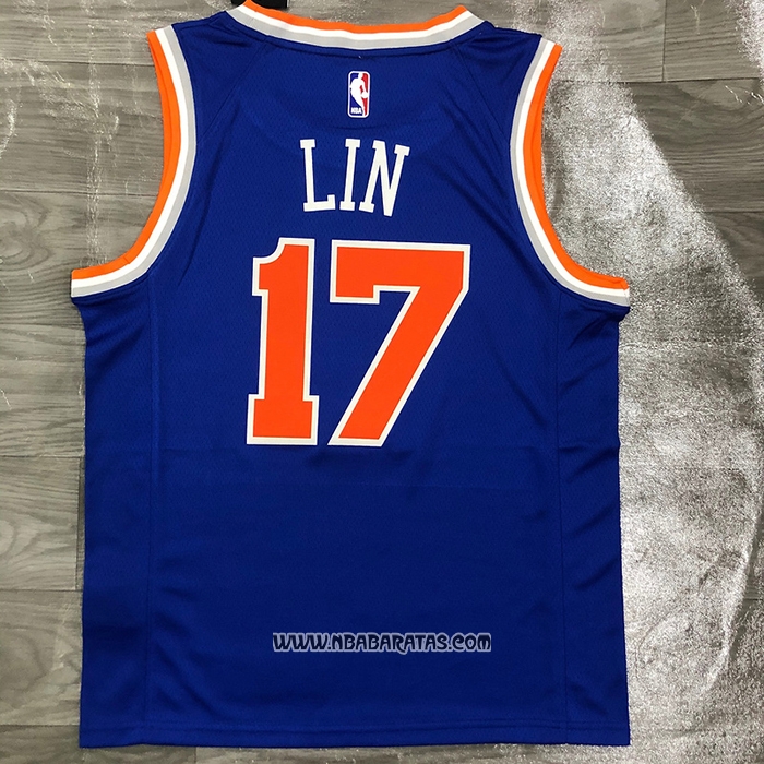 Camiseta New York Knicks Jeremy Lin #17 Icon Azul